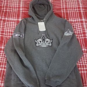 NHL LA Los Angeles Kings Mens Grey Hoodie M NWT